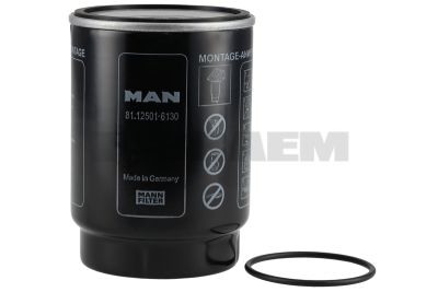 Truck spare parts - Engine - Injection and turbocharger - Fuel filter - 81.12501.6130