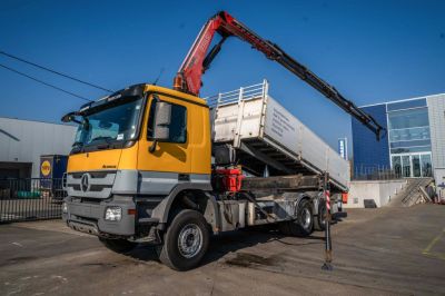شاحنات مستعملة - شاحنة قلاب - MERCEDES ACTROS 3344 K-MP3+FASSI F245