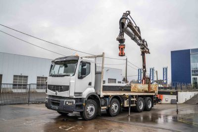 Camiones de segunda mano - RENAULT LANDER 380 DXI+PALFINGER 18002/4X