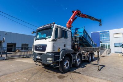 Ciężarówki-używane - Ciężarówki - MAN TGS 35.360 BB+ BIBENNE+HMF 18T/m+2EXT