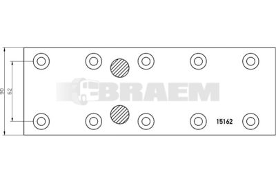 Pièces détachées camions et bus - Système de freinage - Disque de frein et à tambour - Garniture de frein a tambour - TEX1504402
