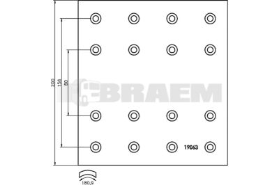 Truck and bus spare parts - Brake system - Brake discs and brake drums - Drum brake lining - TEX1906302