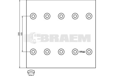 Truck and bus spare parts - Brake system - Brake discs and brake drums - Drum brake lining - TEX1916602