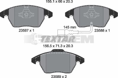 Truck and bus spare parts - Brake system - Brake discs and brake drums - Brake lining - TEX2358403