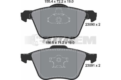 Truck and bus spare parts - Brake system - Brake discs and brake drums - Brake lining - TEX2359001
