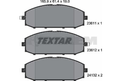 Truck and bus spare parts - Brake system - Brake discs and brake drums - Brake lining - TEX2361101