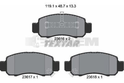Truck and bus spare parts - Brake system - Brake discs and brake drums - Brake lining - TEX2361601