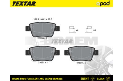 Truck and bus spare parts - Brake system - Brake discs and brake drums - Brake lining - TEX2362002
