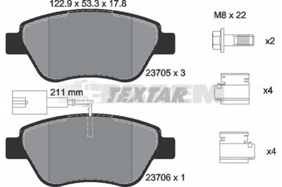 Truck and bus spare parts - Brake system - Brake discs and brake drums - Brake lining - TEX2370502