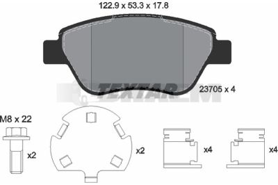Truck and bus spare parts - Brake system - Brake discs and brake drums - Brake lining - TEX2370503