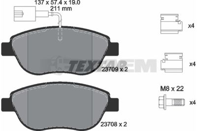 Truck and bus spare parts - Brake system - Brake discs and brake drums - Brake lining - TEX2370881