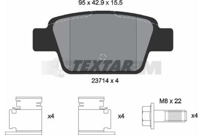 Truck and bus spare parts - Brake system - Brake discs and brake drums - Brake lining - TEX2371401
