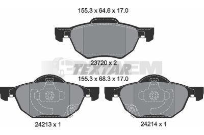 Truck and bus spare parts - Brake system - Brake discs and brake drums - Brake lining - TEX2372001