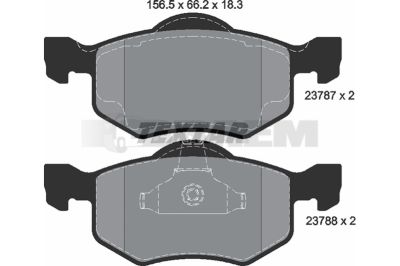 Truck and bus spare parts - Brake system - Brake discs and brake drums - Brake lining - TEX2378701