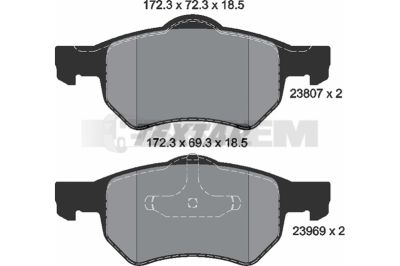 Truck and bus spare parts - Brake system - Brake discs and brake drums - Brake lining - TEX2380701