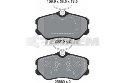 Truck and bus spare parts - Brake system - Brake discs and brake drums - Brake lining - TEX2381501
