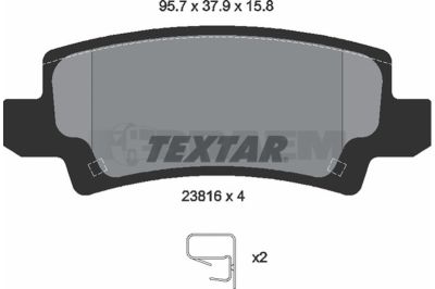 Truck and bus spare parts - Brake system - Brake discs and brake drums - Brake lining - TEX2381601