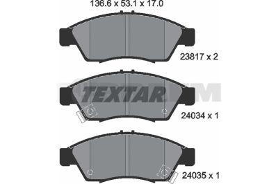Truck and bus spare parts - Brake system - Brake discs and brake drums - Brake lining - TEX2381701