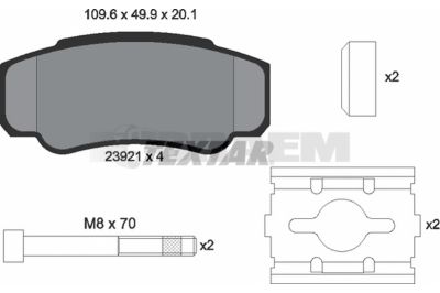 Truck and bus spare parts - Brake system - Brake discs and brake drums - Brake lining - TEX2391901