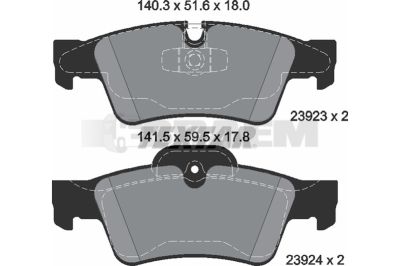 Truck and bus spare parts - Brake system - Brake discs and brake drums - Brake lining - TEX2392302