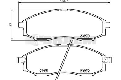 Piese pentru camioane și autobuze - Sistem de frânare - Discuri de frână și tamburi de frână - Căptușeală de frână - TEX2397001