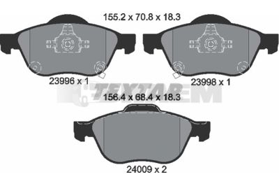 Truck and bus spare parts - Brake system - Brake discs and brake drums - Brake lining - TEX2399601