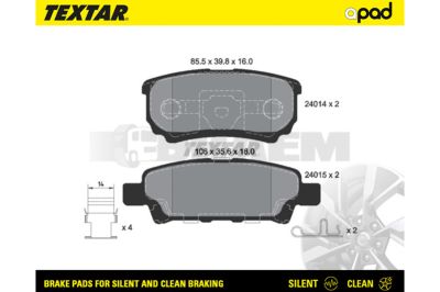 Truck and bus spare parts - Brake system - Brake discs and brake drums - Brake lining - TEX2401401