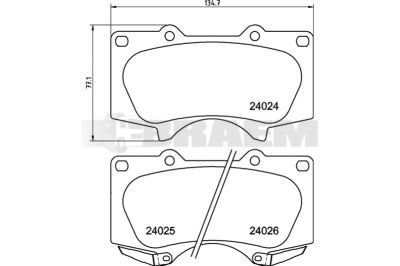 Truck and bus spare parts - Brake system - Brake discs and brake drums - Brake lining - TEX2402401