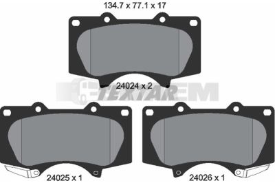 Truck and bus spare parts - Brake system - Brake discs and brake drums - Brake lining - TEX2402403