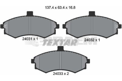 Truck and bus spare parts - Brake system - Brake discs and brake drums - Brake lining - TEX2403101