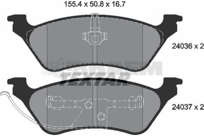 Truck and bus spare parts - Brake system - Brake discs and brake drums - Brake lining - TEX2403605