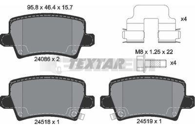 Truck and bus spare parts - Brake system - Brake discs and brake drums - Brake lining - TEX2408601