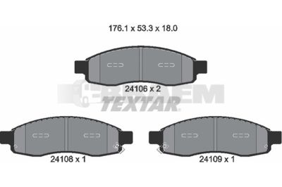 Truck and bus spare parts - Brake system - Brake discs and brake drums - Brake lining - TEX2410601