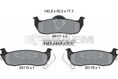 Truck and bus spare parts - Brake system - Brake discs and brake drums - Brake lining - TEX2411102