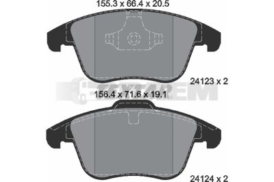 Truck and bus spare parts - Brake system - Brake discs and brake drums - Brake lining - TEX2412301