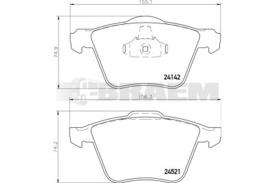 Truck and bus spare parts - Brake system - Brake discs and brake drums - Brake lining - TEX2414201