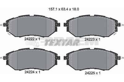 Truck and bus spare parts - Brake system - Brake discs and brake drums - Brake lining - TEX2422201