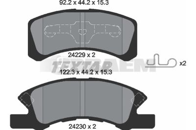 Truck and bus spare parts - Brake system - Brake discs and brake drums - Brake lining - TEX2422901
