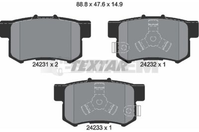 Truck and bus spare parts - Brake system - Brake discs and brake drums - Brake lining - TEX2423101