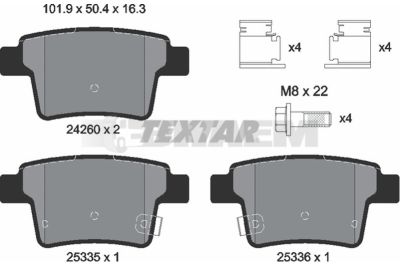 Truck and bus spare parts - Brake system - Brake discs and brake drums - Brake lining - TEX2426001