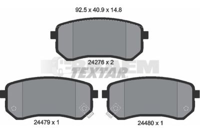 Truck and bus spare parts - Brake system - Brake discs and brake drums - Brake lining - TEX2427601