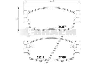 Truck and bus spare parts - Brake system - Brake discs and brake drums - Brake lining - TEX2432001