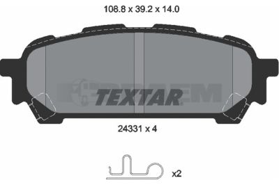 Truck and bus spare parts - Brake system - Brake discs and brake drums - Brake lining - TEX2433101