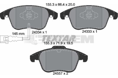 Truck and bus spare parts - Brake system - Brake discs and brake drums - Brake lining - TEX2433401