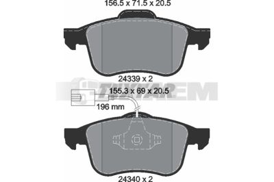Truck and bus spare parts - Brake system - Brake discs and brake drums - Brake lining - TEX2433901