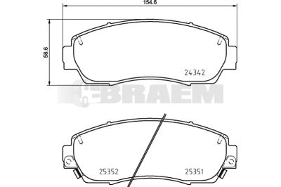 Truck and bus spare parts - Brake system - Brake discs and brake drums - Brake lining - TEX2434201