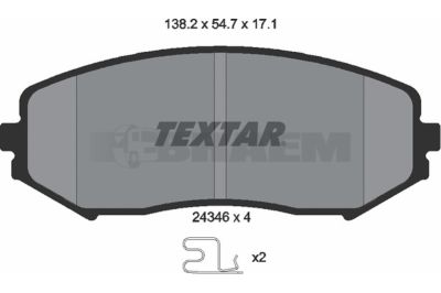 Truck and bus spare parts - Brake system - Brake discs and brake drums - Brake lining - TEX2434601