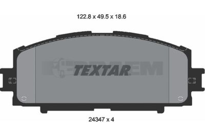 Truck and bus spare parts - Brake system - Brake discs and brake drums - Brake lining - TEX2434701