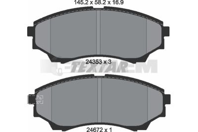 Truck and bus spare parts - Brake system - Brake discs and brake drums - Brake lining - TEX2435301