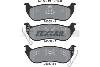 Truck and bus spare parts - Brake system - Brake discs and brake drums - Brake lining - TEX2435501